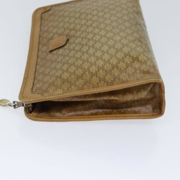 CELINE Macadam Canvas Clutch Bag Beige Auth 70658 - Picture 4 of 16
